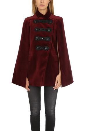 Pierre Balmain Embellished Velvet Cape