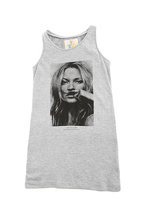 Little Eleven Paris Grey Kate Moss Tank Dress