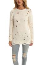 R13 Shredded Crewneck Sweater