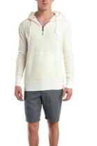 Via Spare Long Sleeve Half Zip Fleece In White
