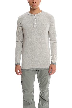 V::room Gauze Fleece Henley Ls