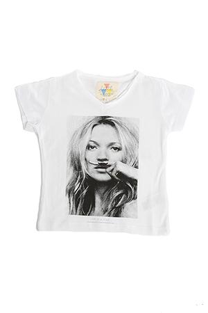 Little Eleven Paris White Kate Moss V Neck Tee