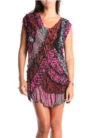 Salvor Rami Ikat Glacier Print Dress