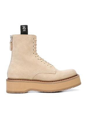 R13 Suede Single Stack Boot