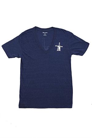 Blue&cream Windmill V-neck Tee
