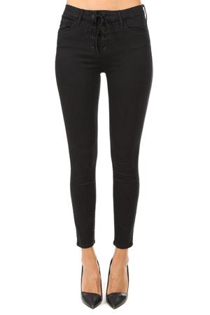 Mother High Waisted Lace Up Looker Jean