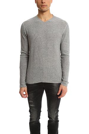 Hannes Roether V Neck Waffle Sweater