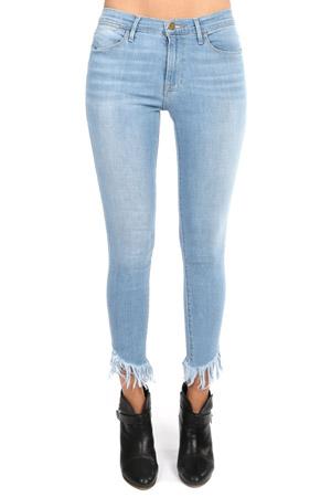 Frame Le High Skinny Shredded Hem Jean