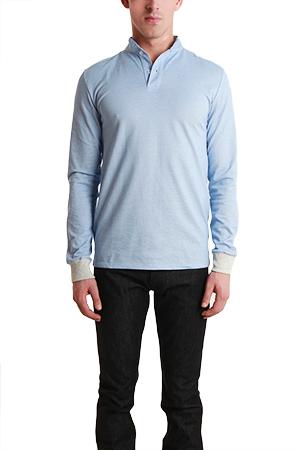 Blue&cream Military Polo