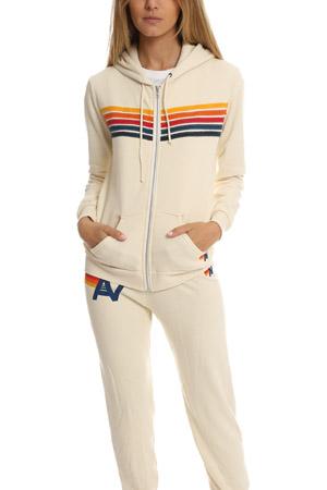 Aviator Nation 5 Stripe Zip Hoody