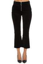 Frame Denim Velvet O-ring Zip Flare
