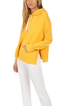 Monrow Side Slit Pullover Hoody