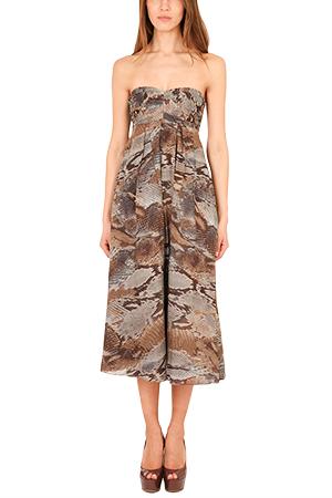 L'agence Pleated Strapless Dress