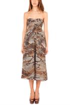 L'agence Pleated Strapless Dress