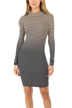 Atm Dip Dye Stripe Dress