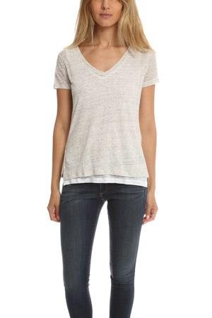 Majestic Filatures Double Layer V Neck Tee
