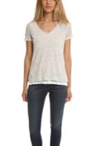 Majestic Filatures Double Layer V Neck Tee