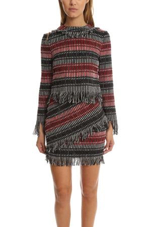 Nicholas Fringe Tweed Top