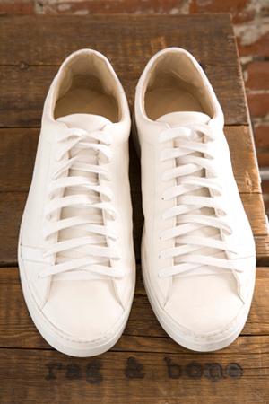 Rag & Bone Trainer In White Leather