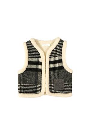 Oaks Of Acorn Fuzzy Monochrome Vest
