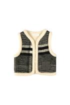 Oaks Of Acorn Fuzzy Monochrome Vest