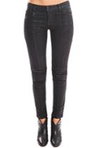 Pierre Balmain Black Moto Jeans