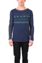 Via Spare Print Sweater