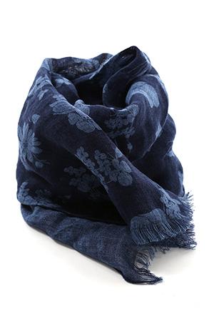 Destin Stola Denim Flower Scarf