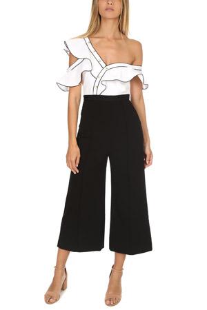 Self-portrait Monochrome Frill Jumpsuit