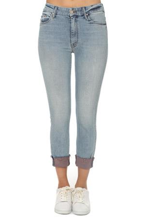 Mother High Waisted Looker Ankle Fray Jean