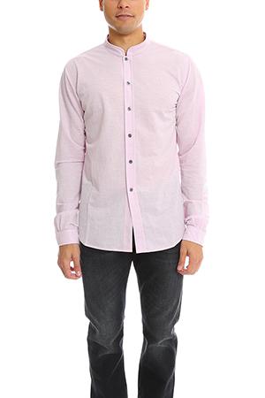 Blue & Cream Blue&cream Mandarin Button Down
