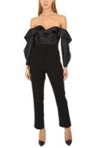 Self-portrait Midnight Jacquard Jumpsuit