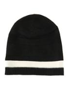 Blue&cream Hat Reverse Stitch & Stripe