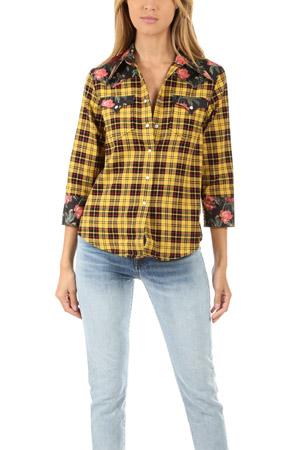 R13 Exaggerated Collar Cowboy Shirt