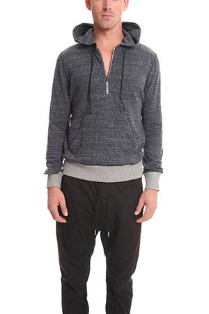 Bcny Blue&cream Navy 1/4 Zip Hoody