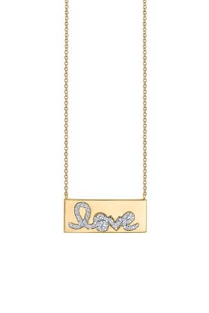 Sydney Evan Diamond Love Bar Necklace