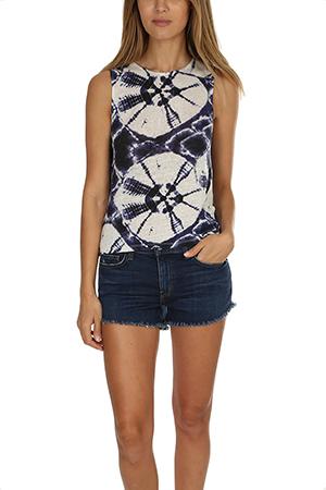 Majestic Filatures Linen Tie Dye Tank