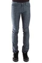 Blue&cream Slim Straight Light Indigo Linen Blend Denim