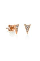 Sydney Evan Pav&eacute; Diamond Triangle Stud Earrings
