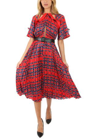 Self-portrait Organic Print Midi Dress