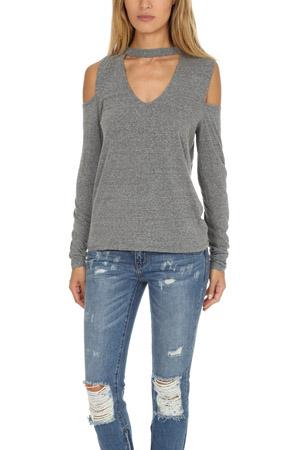 Pam & Gela Long Sleeve Choker Tee