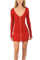 For Love & Lemons Annie Zipper Mini Dress