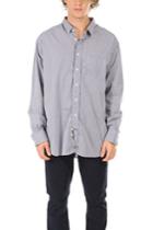 Blue&cream Macro Check Button Down