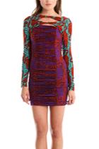 Kelly Wearstler Pounce Crouching Tiger Print Jersey Dress