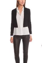 Vince Ribbed Open Cardigan