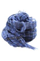 Lanvin Plaid Scarf Blue