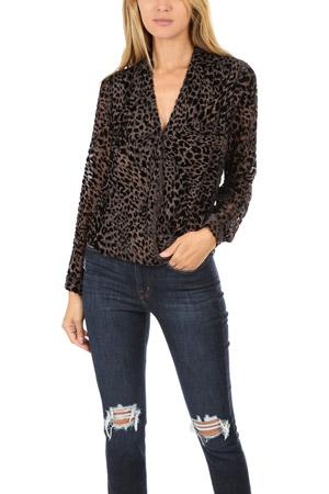 L'agence Lydia Drape Front Blouse