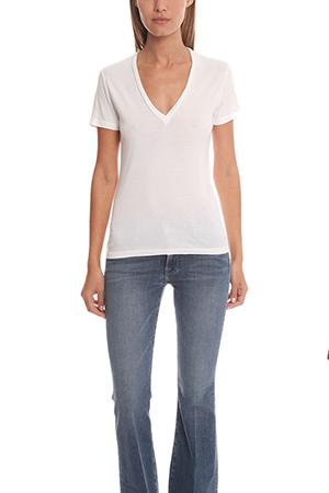Monrow Opaque V Neck Tee