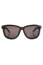 Linda Farrow X Alexander Wang Alexander Wang Black & Nickel Zipper Frame Sunglasses
