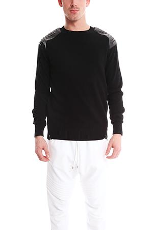 Pierre Balmain Zip Detail Studded Sweater